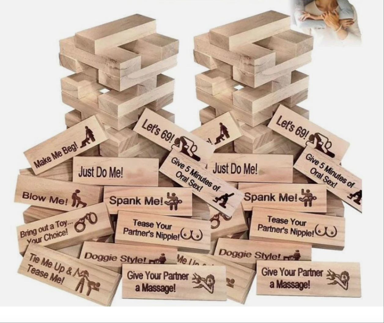 Super Naughty Block Tower Game - Couple Activities & Date Night Ideas