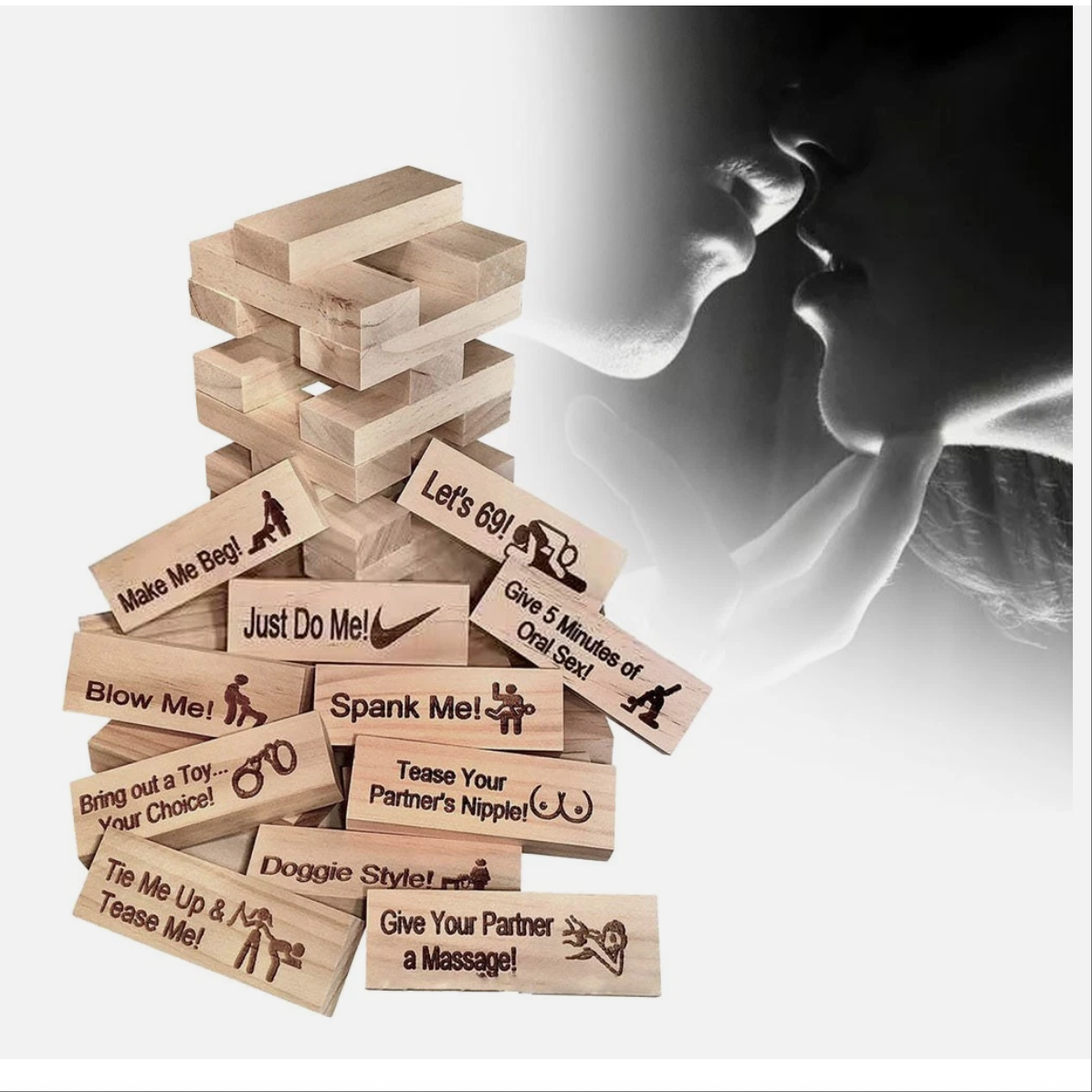 Super Naughty Block Tower Game - Couple Activities & Date Night Ideas