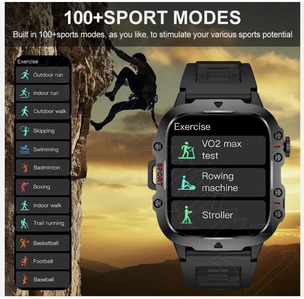 2025 Smart Watch For Men/Women Waterproof Smartwatch Bluetooth iPhone Samsung