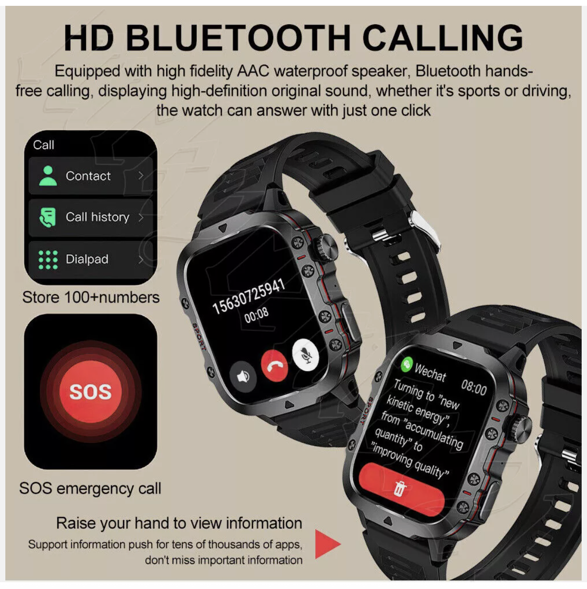 2025 Smart Watch For Men/Women Waterproof Smartwatch Bluetooth iPhone Samsung