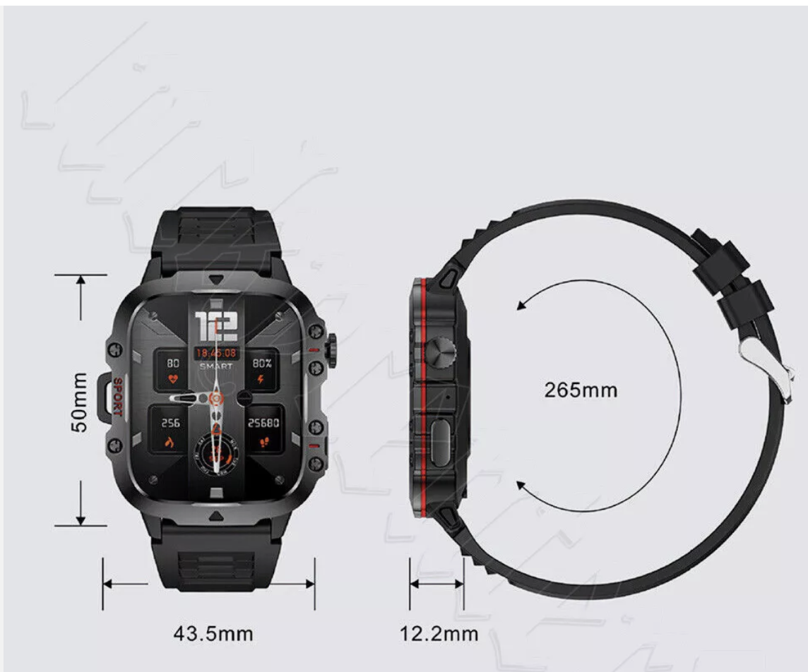 2025 Smart Watch For Men/Women Waterproof Smartwatch Bluetooth iPhone Samsung