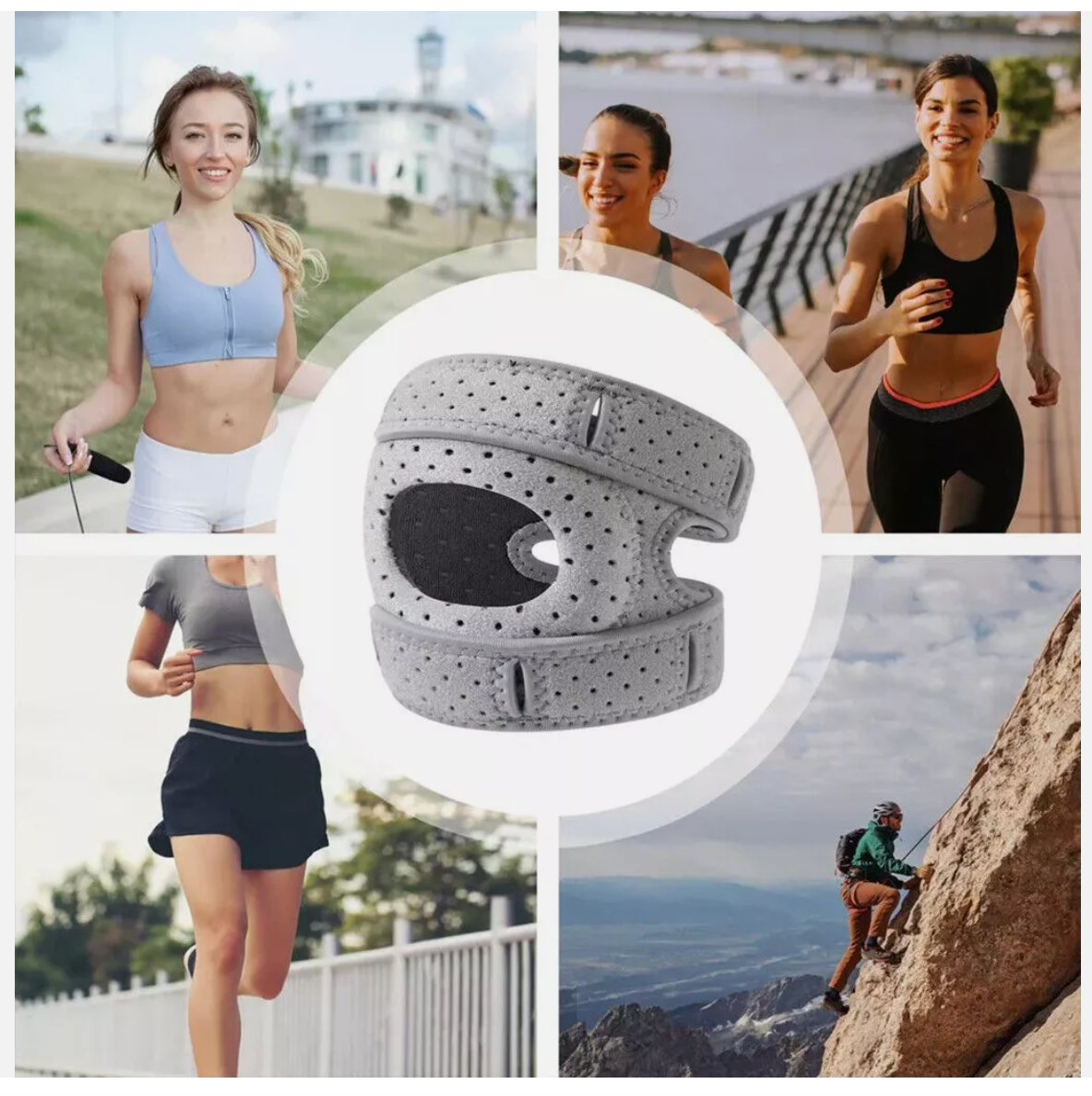 Knee Brace Support Patella Stabilizing Compression Straps Adjustable