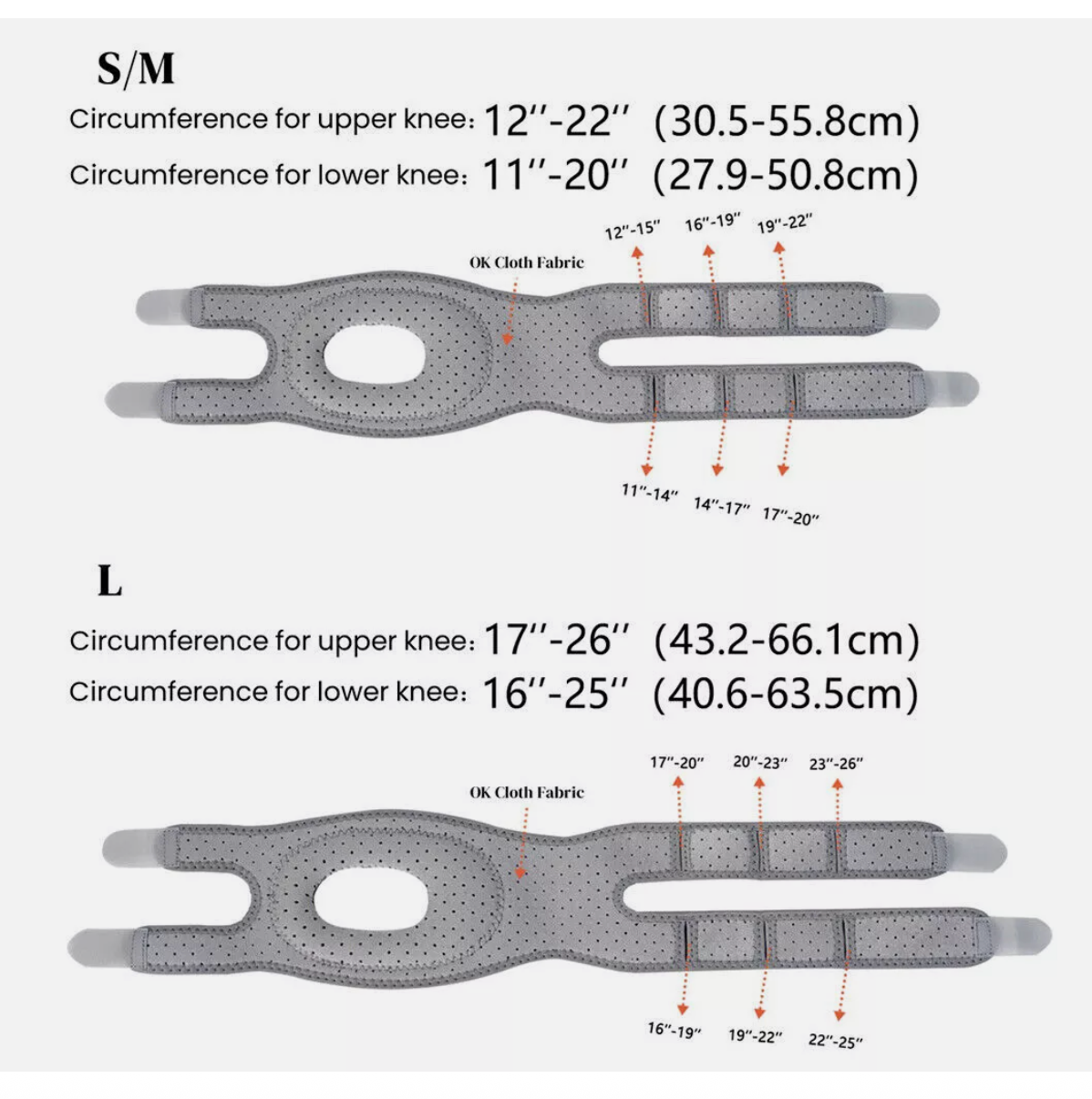 Knee Brace Support Patella Stabilizing Compression Straps Adjustable