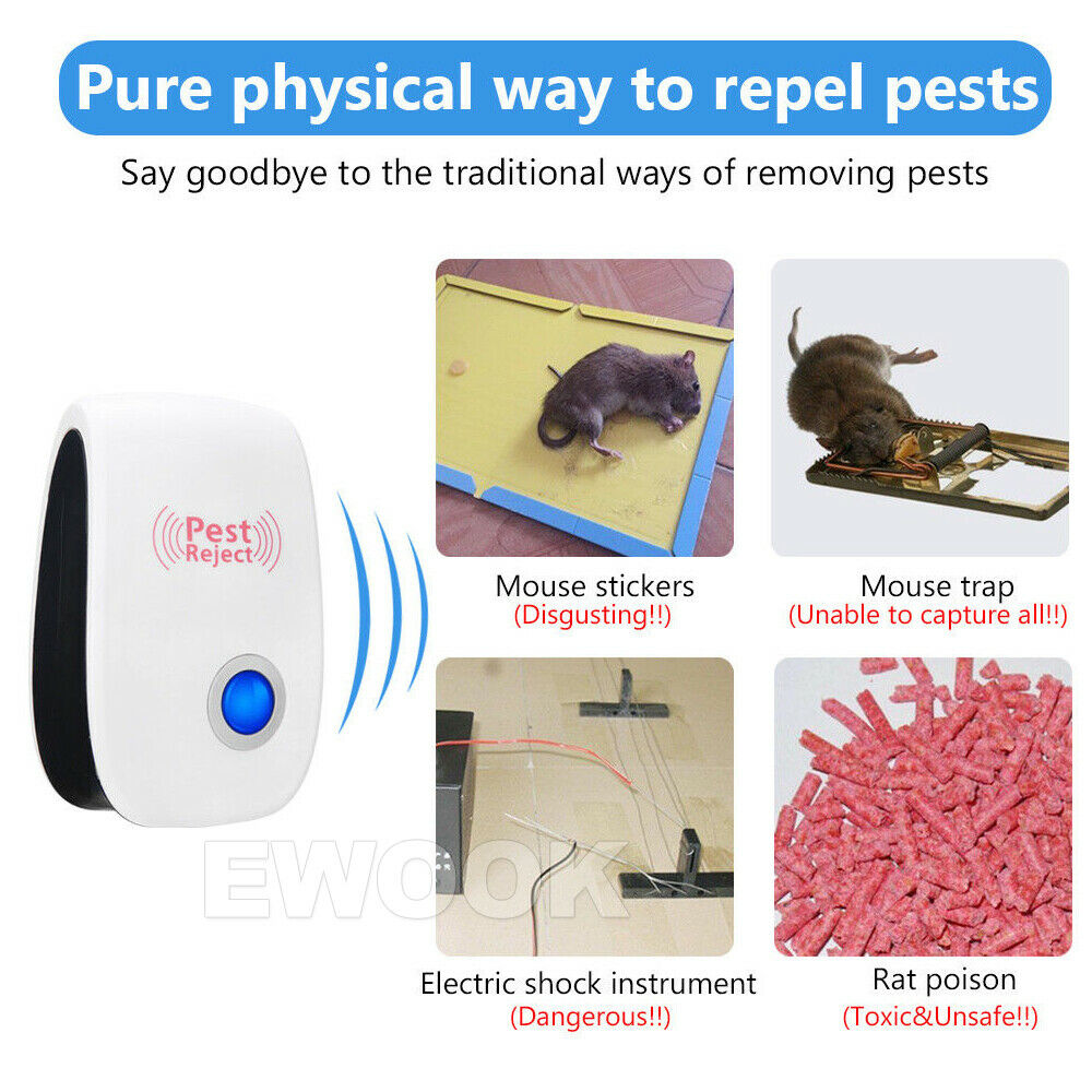 Pest Repeller Reject Ultrasonic Electronic Mouse Rat Mosquito Insect Control