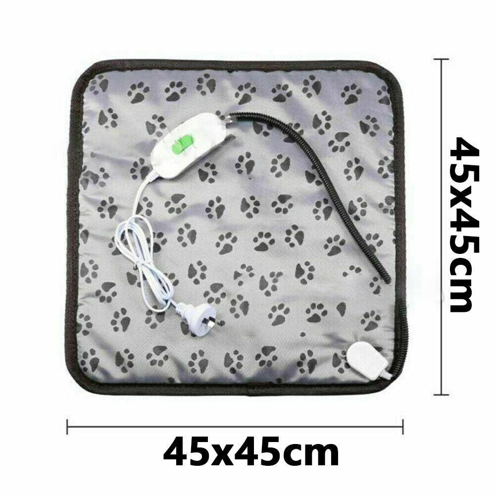 Waterproof Electric Pet Heat Pad Heated Heating Mat Blanket Dog Cat Bunny Bed