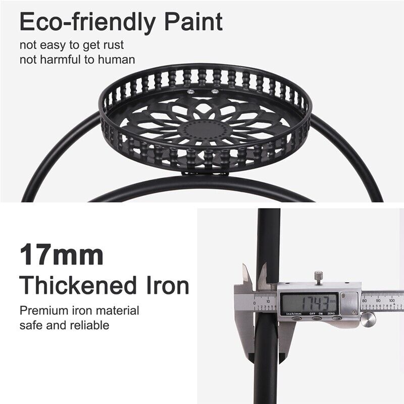 4 Layer 6 Pots Metal Plant Stand Flower Holder Rack Display Holder Shelf Garden