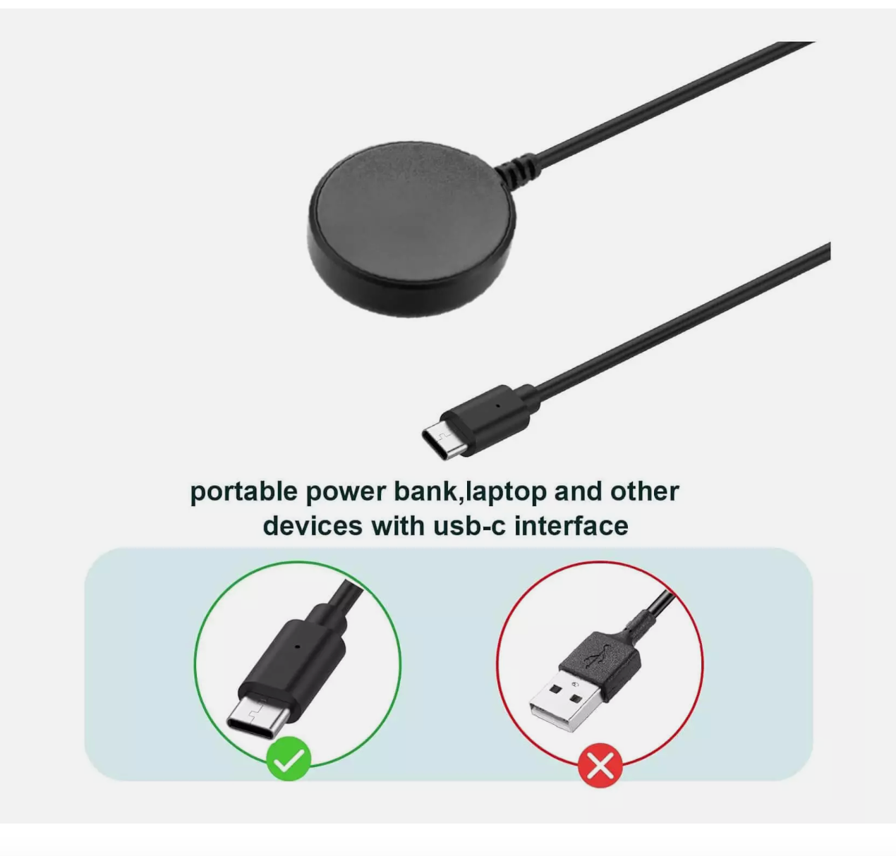 Samsung Galaxy Watch 6/5 Pro/4/3/Active 2 USB C Charging Charger Cable Cord