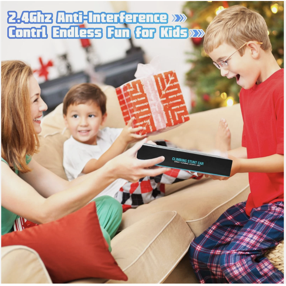 Remote Control Car 8WD RC Stunt Car 2.4Ghz Interference-Free with LED & Music