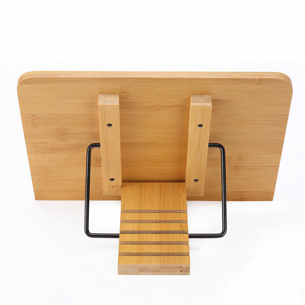 Adjustment Book Stand Bamboo Reading Rest Tablet Rack Home Study Holder Foldable