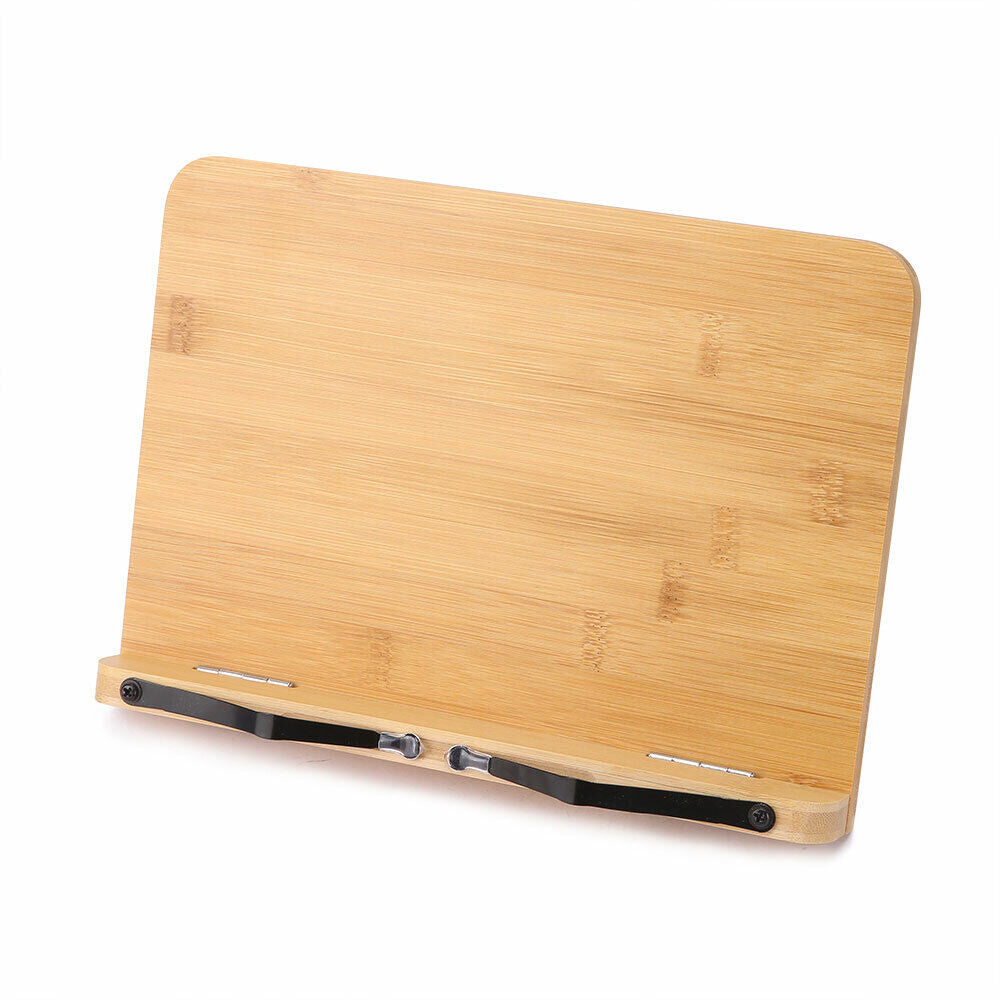 Adjustment Book Stand Bamboo Reading Rest Tablet Rack Home Study Holder Foldable