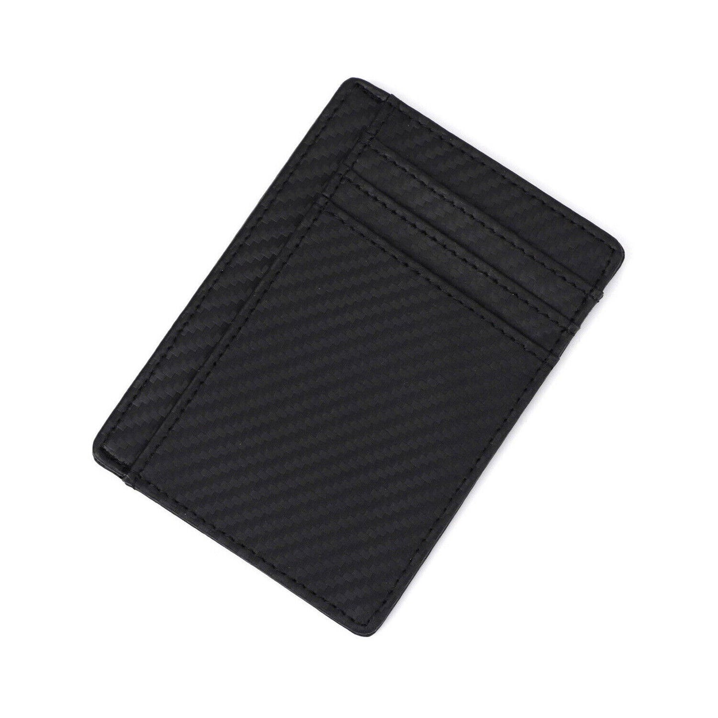 Credit Card Drive Licens Holder Carbon Fiber RFID Blocking Slim Wallet