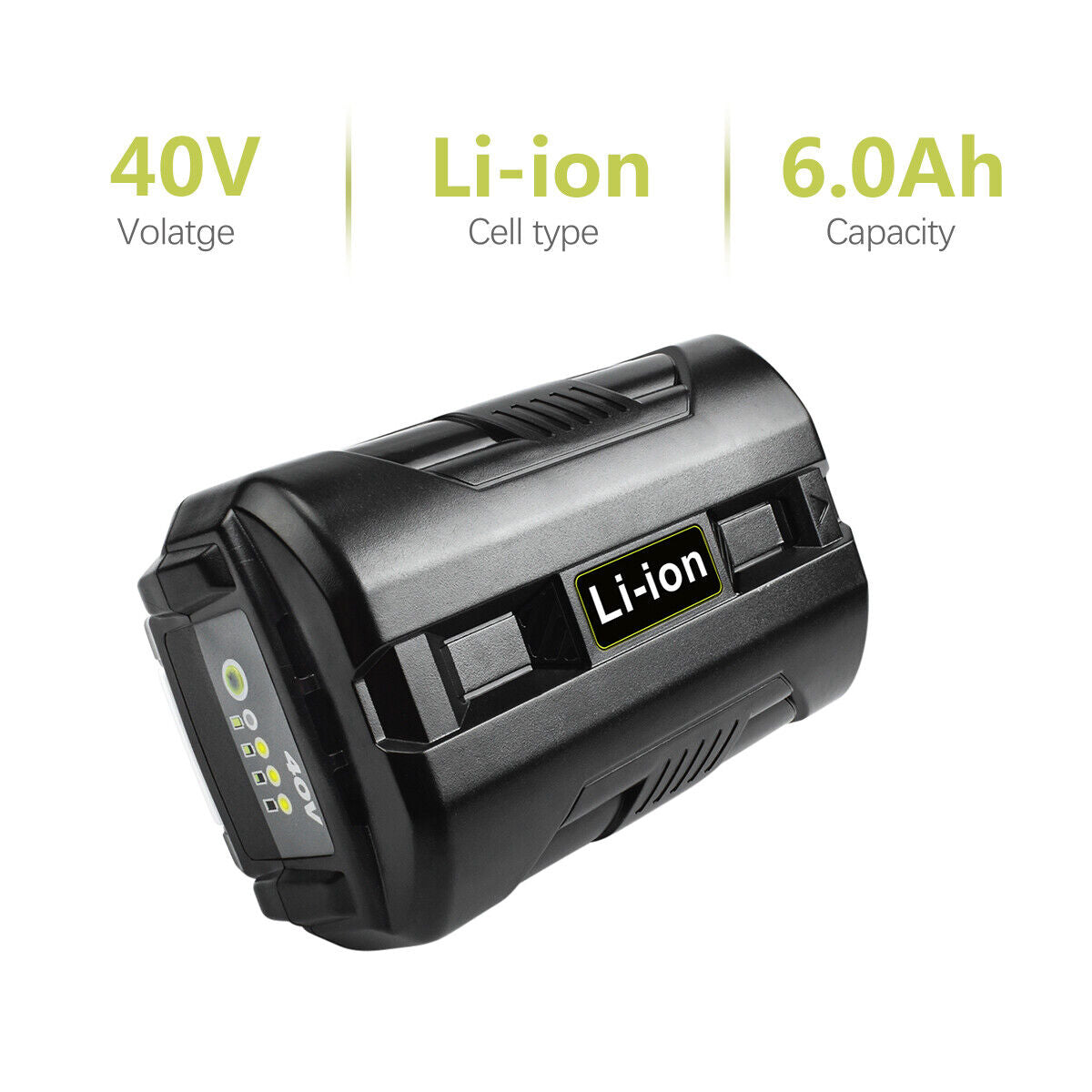40V 6.0Ah Lithium-ion Battery For Ryobi 40-Volt OP4050 OP4050A Cordless Tools