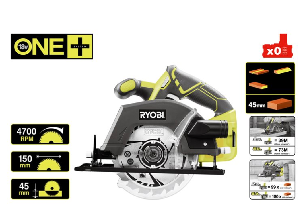Ryobi ONE+ R18CSP 18V Cordless 150mm Circular Saw