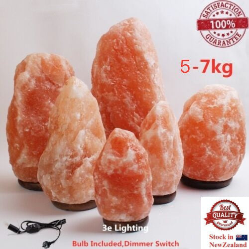 HIMALAYAN SALT LAMP Natural Pink Crystal Rock Dimmer Switch Night Light 5-7KG