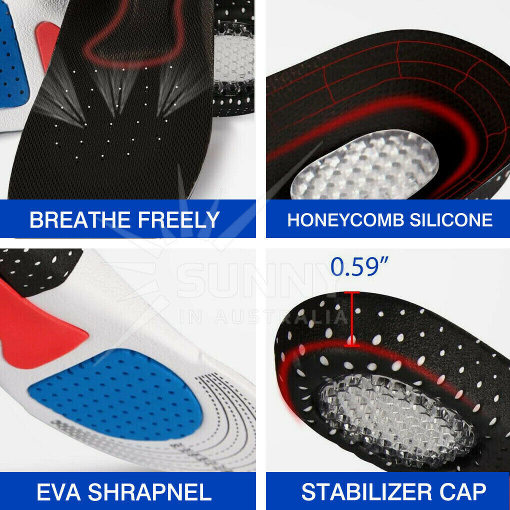 Plantar Fasciitis Relief Orthotic Insoles Arch Support Flat Foot Correcting Pads