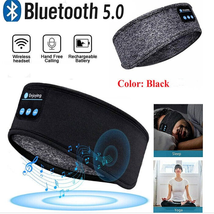 Wireless Bluetooth 5.0 Stereo Eye Mask Headphones Earphone Sleep Music Headband