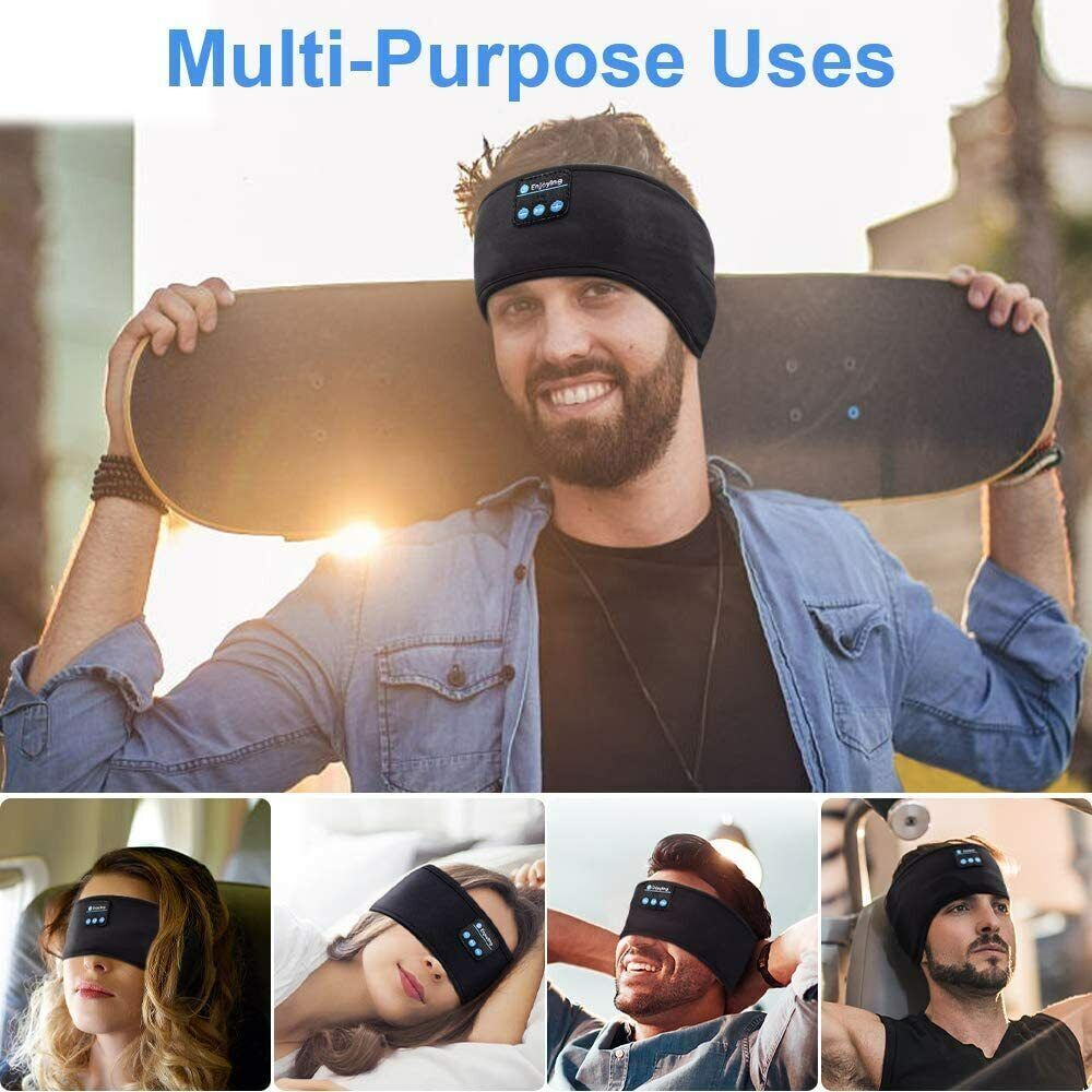 Wireless Bluetooth 5.0 Stereo Eye Mask Headphones Earphone Sleep Music Headband