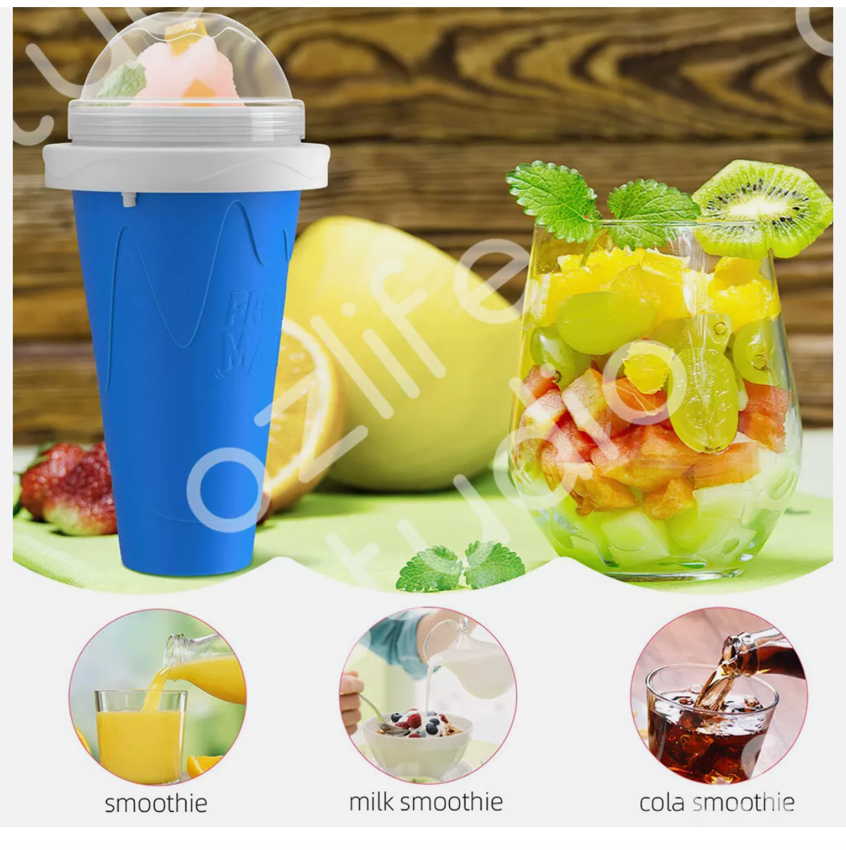 Slushy Maker Cup Quick Freeze Magic Squeeze Cup Milkshake Cup Ice Cream Maker