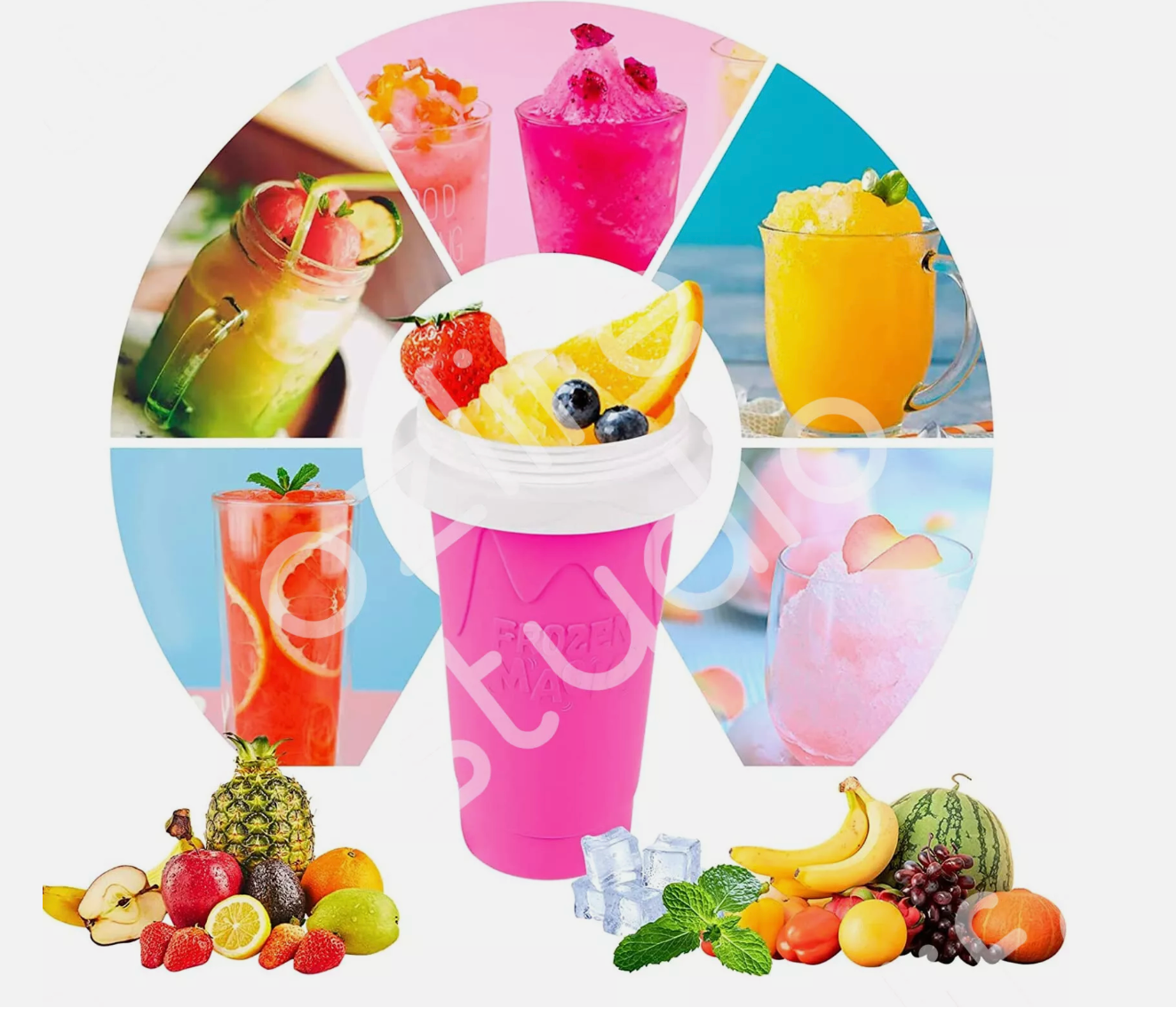 Slushy Maker Cup Quick Freeze Magic Squeeze Cup Milkshake Cup Ice Cream Maker