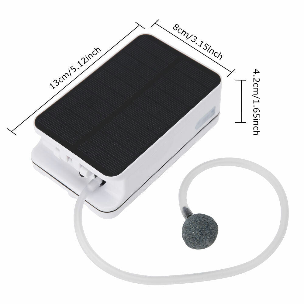 Solar Power Air Pump Oxygenator Aquarium Fish Pond Pool Water Aerator Day/Night