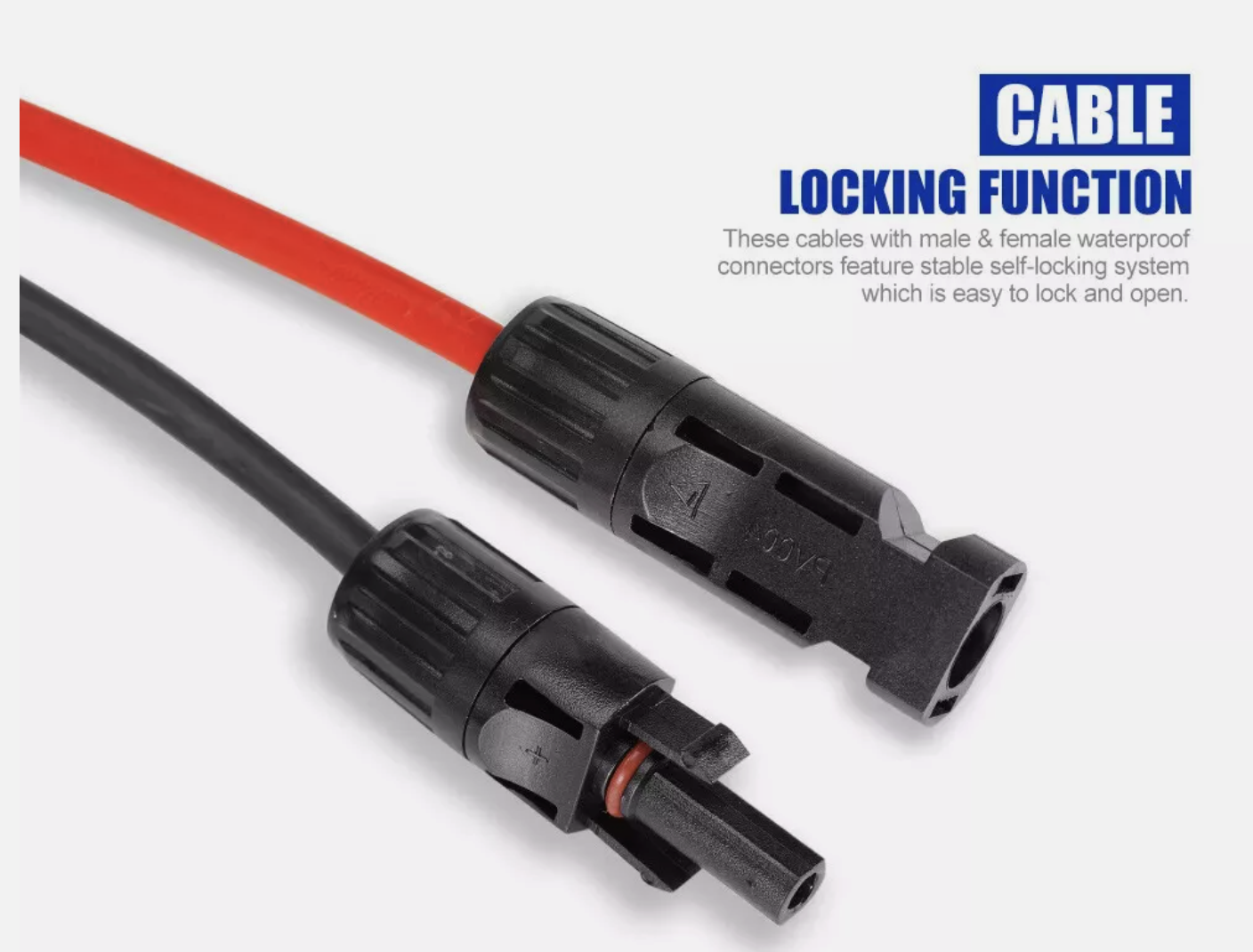 Extension Cable Wire Connectors Solar Panel To Regulator 4mm² 6mm² 10AWG 12AWG