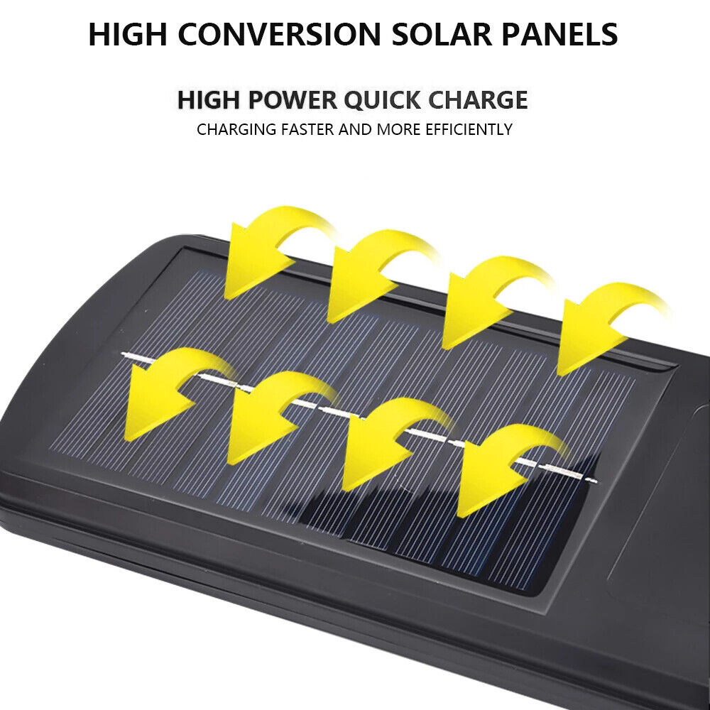 Solar Street LED Light Motion Sensor Remote Outdoor Garden Yard Flood Down Lamp