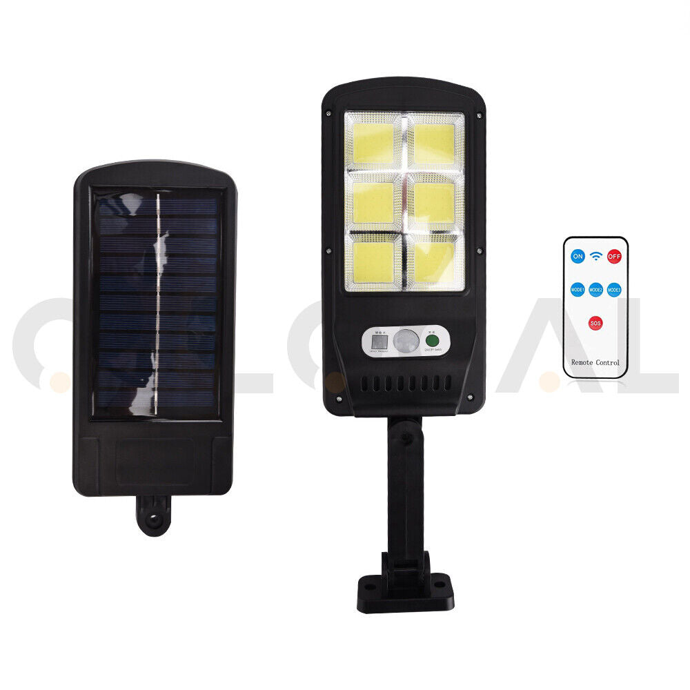 Solar Street LED Light Motion Sensor Remote Outdoor Garden Yard Flood Down Lamp