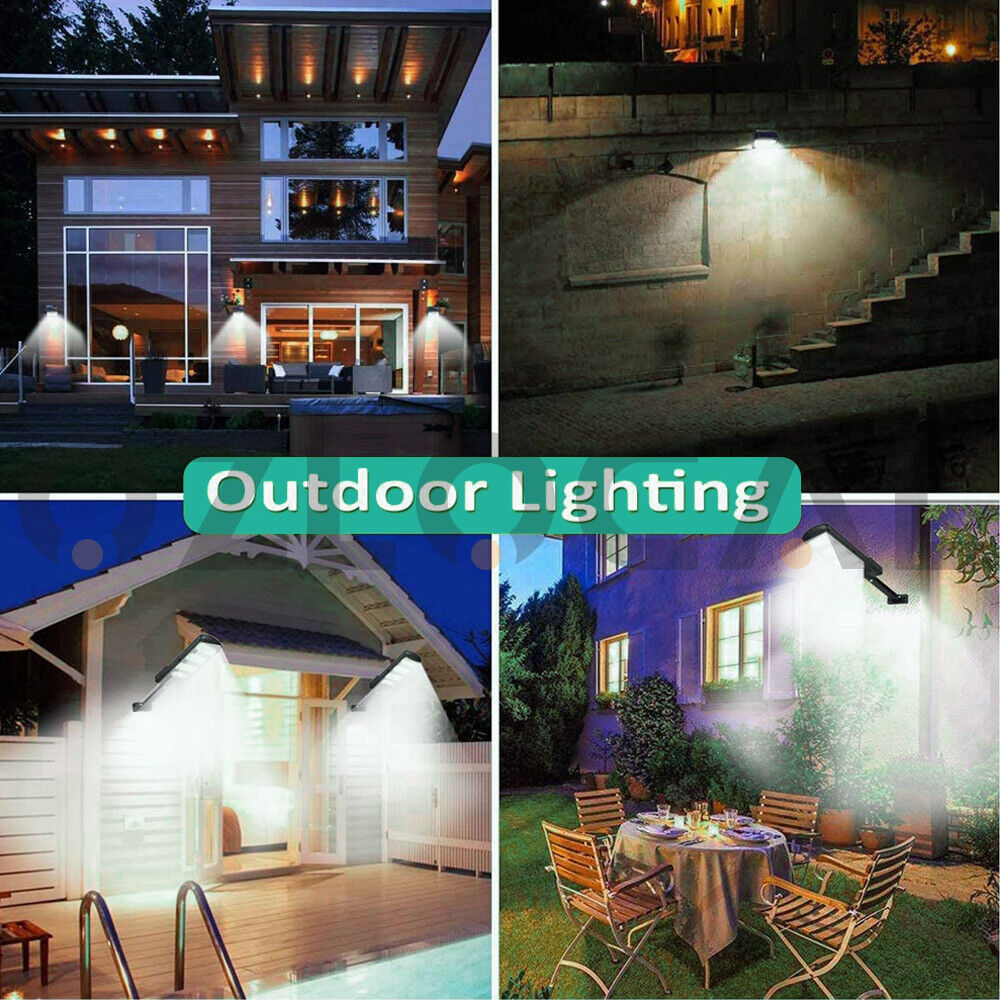 Solar Street LED Light Motion Sensor Remote Outdoor Garden Yard Flood Down Lamp