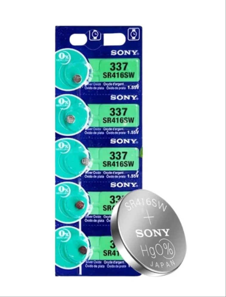 Sony 337 / SR416SW Watch Batteries (5 Pack)