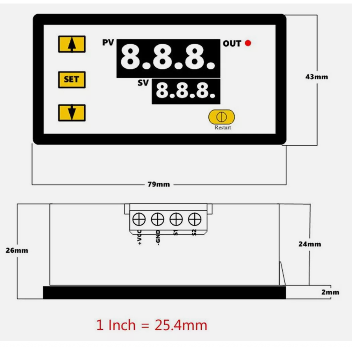 Intelligent Digital Temperature Controller Thermostat Control Switch 12V