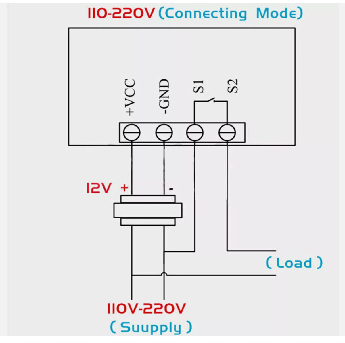 Intelligent Digital Temperature Controller Thermostat Control Switch 12V
