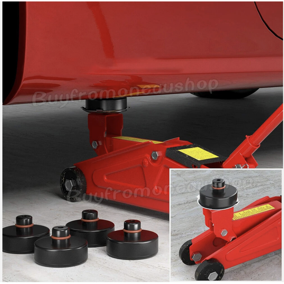 4x Jack Pad Adapter Lifting W/ Storage Box For Tesla Model 3 Model S Model X