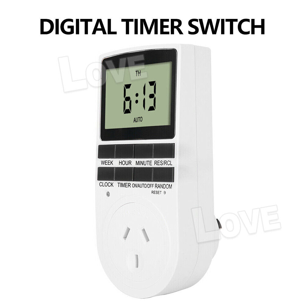 240V Digital Timer Switch Automation Socket Electric Programmable Power
