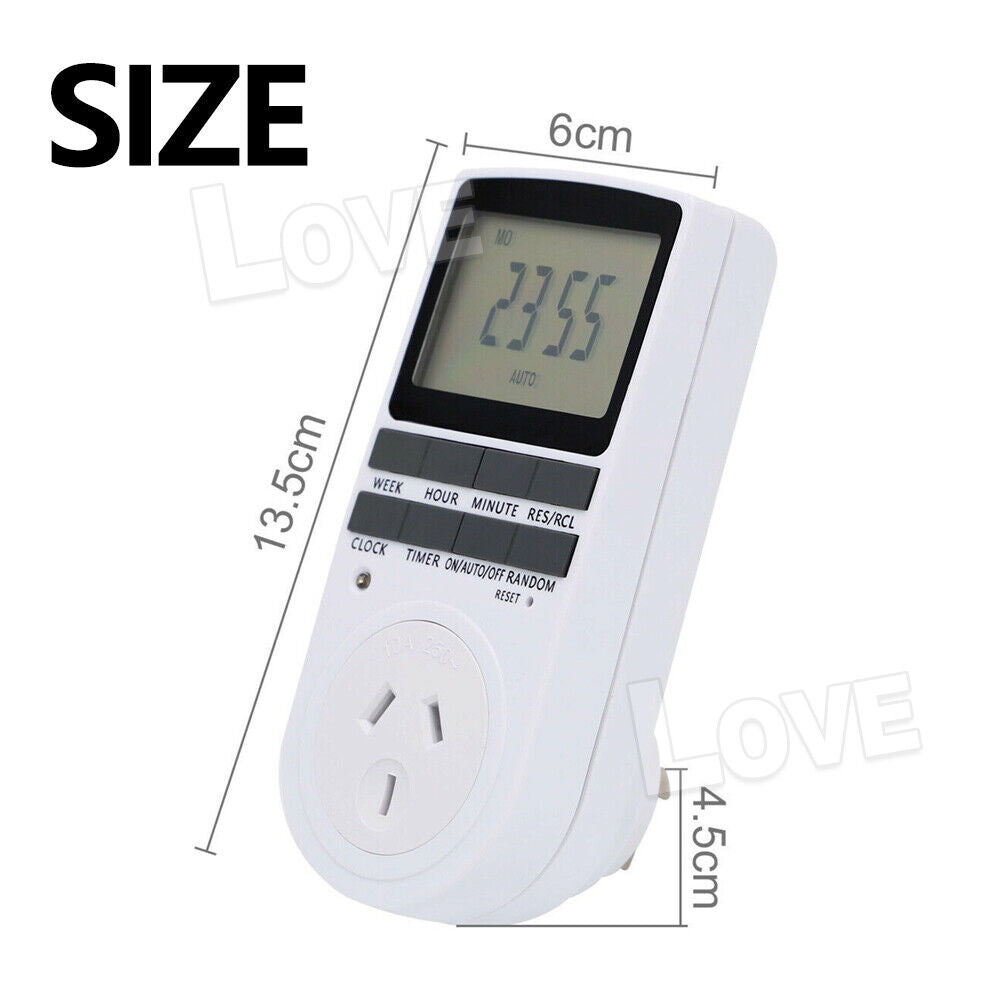 240V Digital Timer Switch Automation Socket Electric Programmable Power