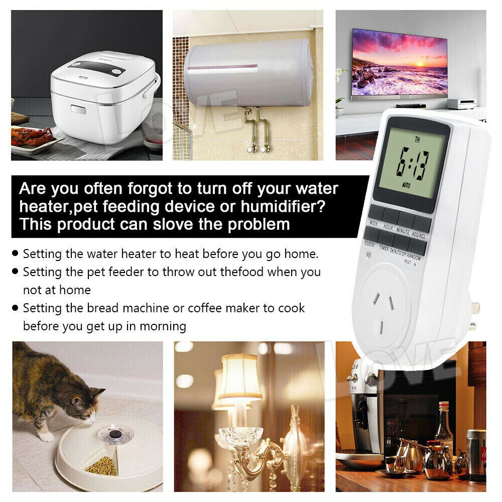 240V Digital Timer Switch Automation Socket Electric Programmable Power