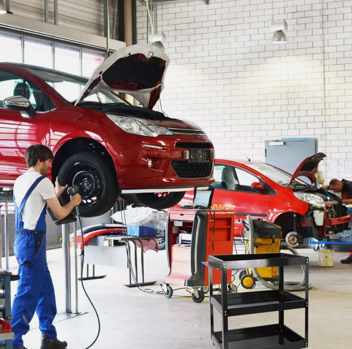 3-Tier Tool Cart Trolley Toolbox Workshop Garage Storage 200KG Organizer 360°