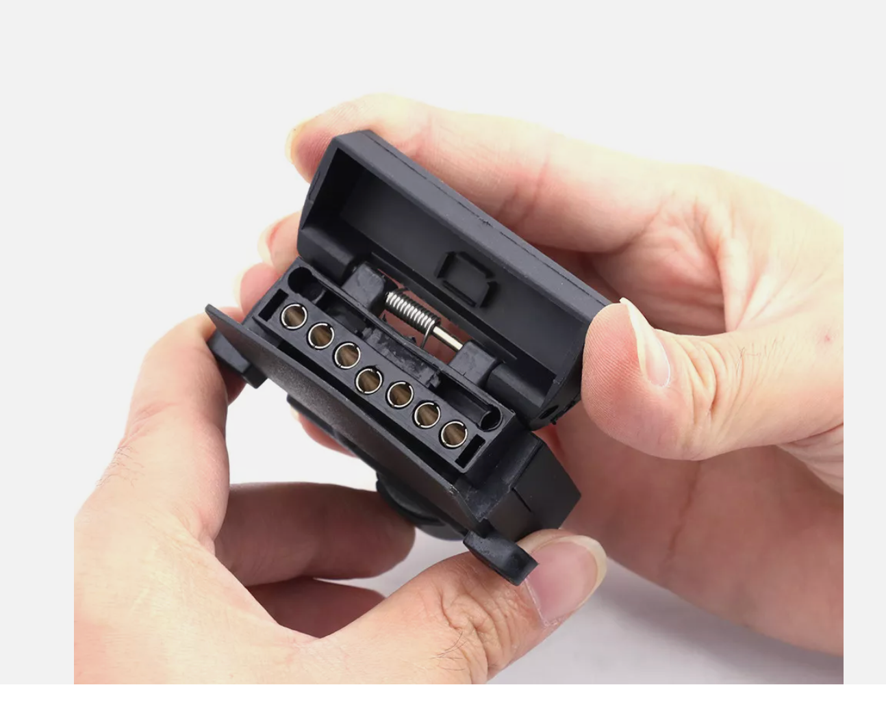 7 Pin Flat Trailer Plug Male & Female Socket Set Caravan Boat Adaptor Connector