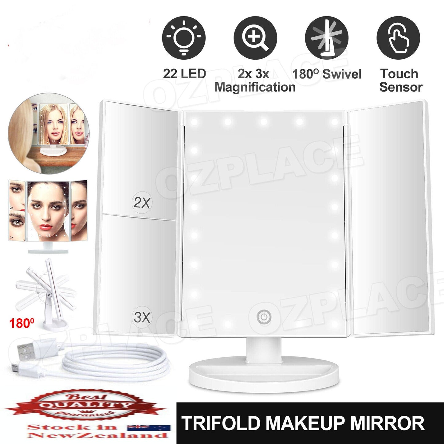 Trifold Makeup Mirror Vanity