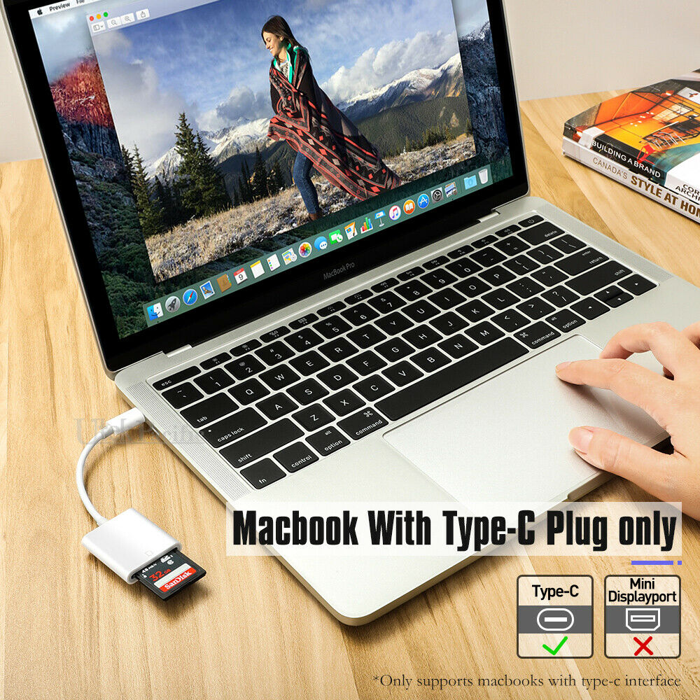 USB-C To SD Card Reader Adapter Type-C For Apple iPad Macbook Pro Air 13 Samsung