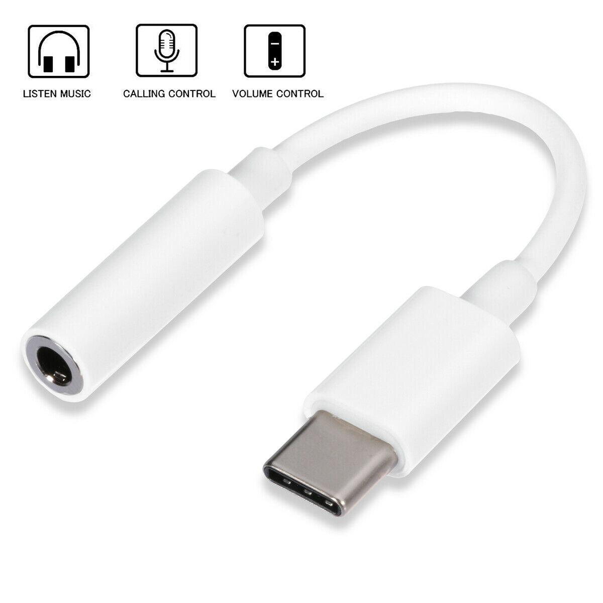 USB Type C Male To 3.5mm Aux Female Audio Adapter for Samsung iPhone 15