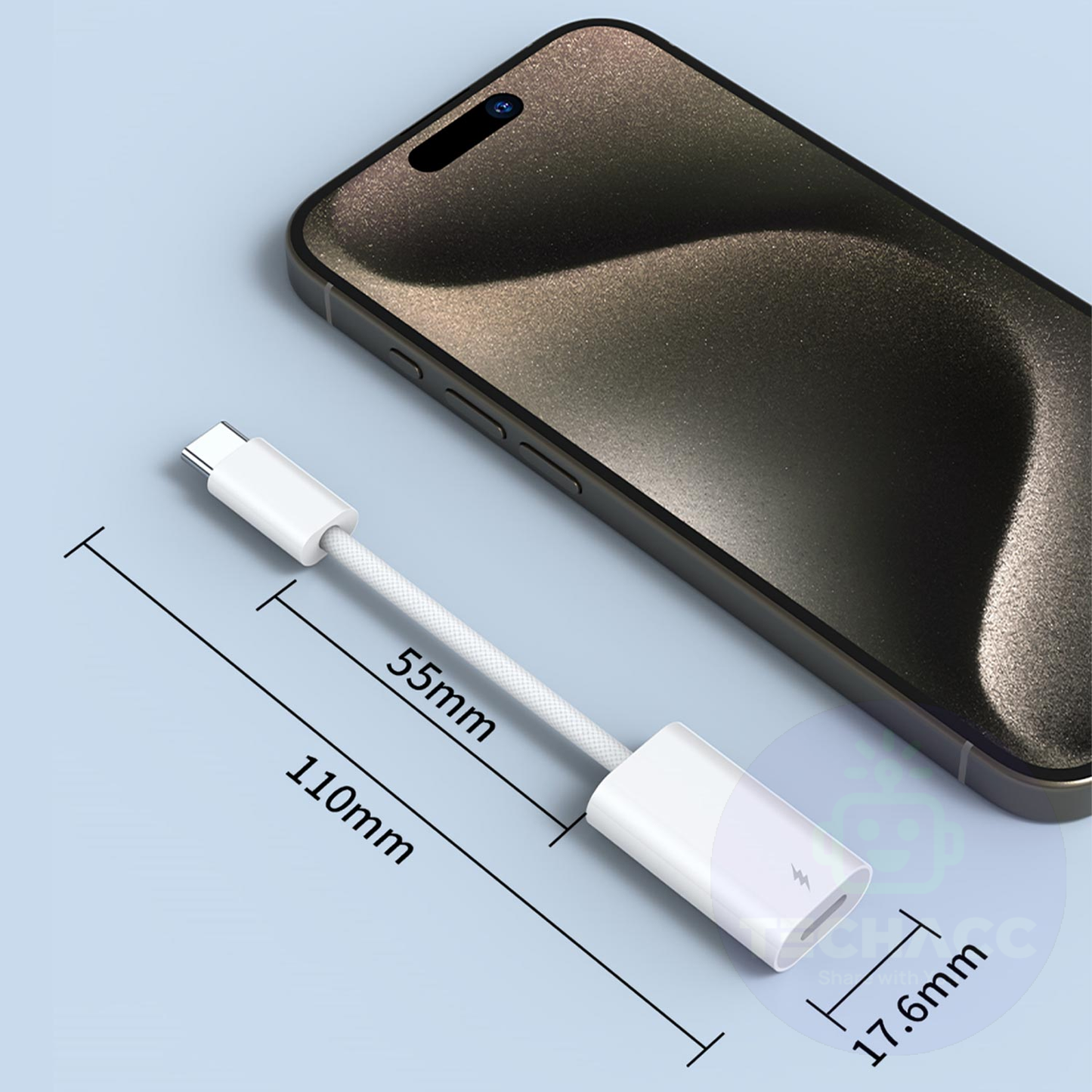 USB C Type C Male To iPhone IOS Female PD Fast Charging Port Adapter Cable