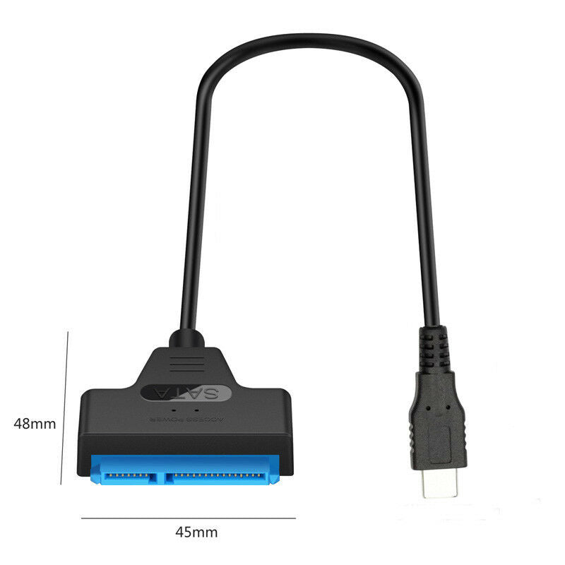 Type C USB C to SATA III Converter Adapter Cable for 2.5" Hard Drive HDD SSD