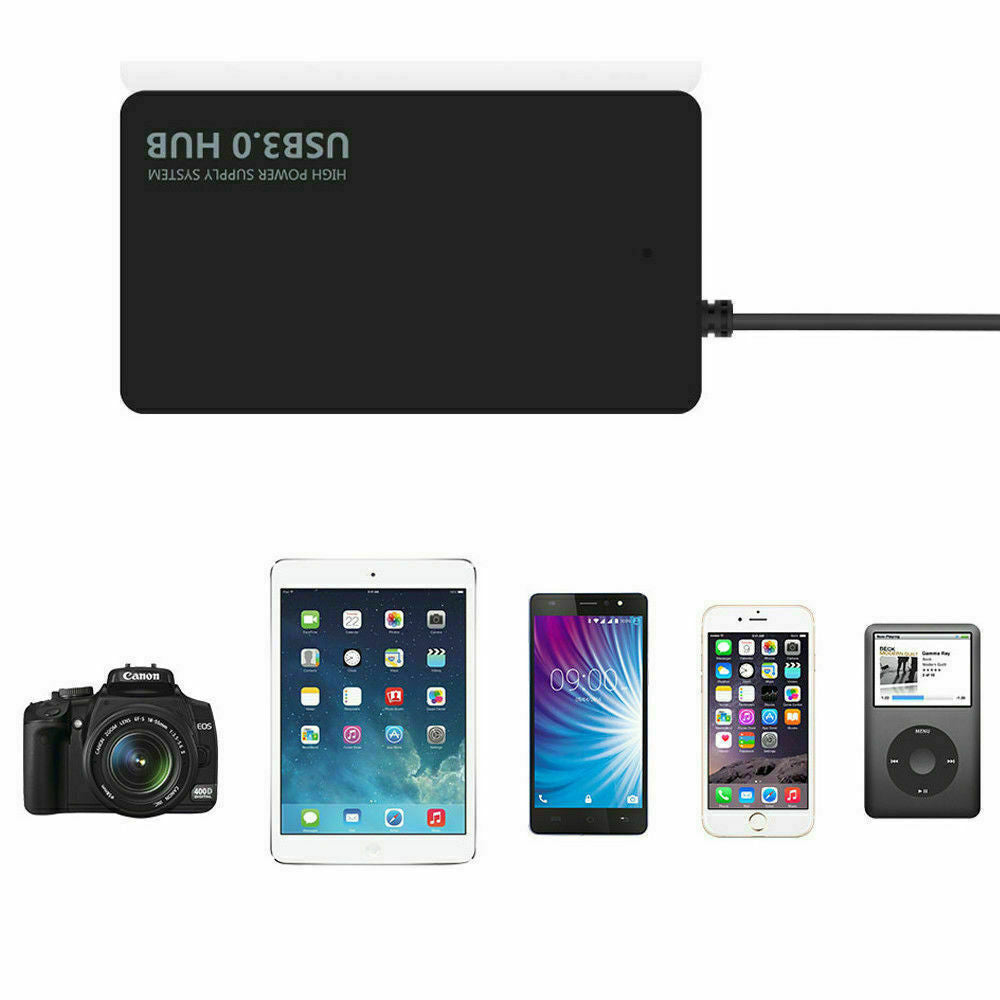 4 USB 3.0 Multi HUB Charging Port Adapter High Speed Expansion For PC Macbook