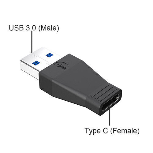 USB 3.0 Male To Type C Female Adapter Charge Data Cable Connector Converter