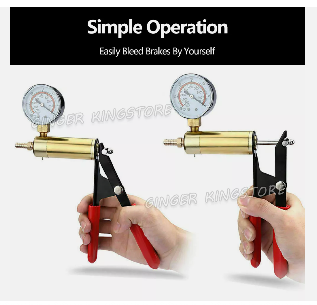 Brake Bleeder Vacuum Motorbike Pump Hand Held Bleeding Tester Kit Car Bleed