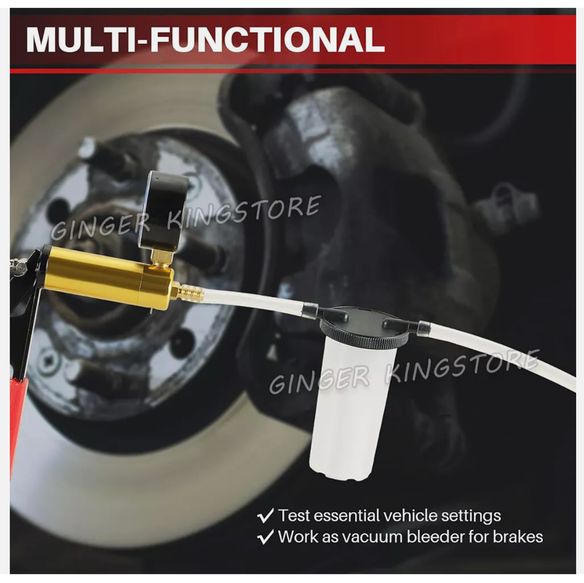 Brake Bleeder Vacuum Motorbike Pump Hand Held Bleeding Tester Kit Car Bleed