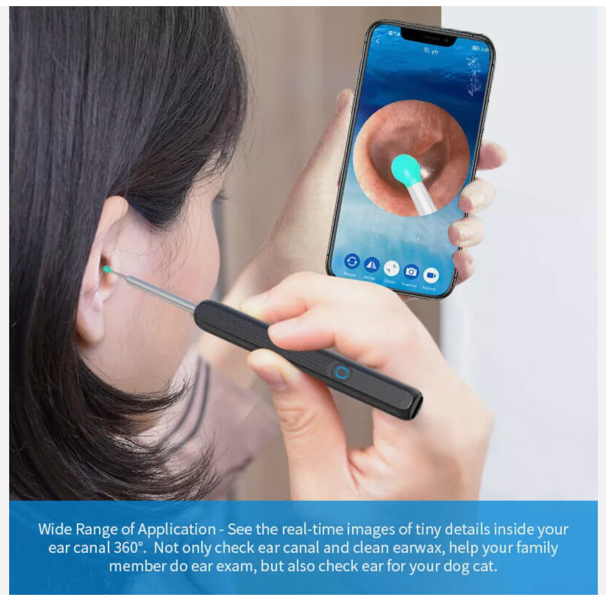 Ear Wax Remover Ear Cleaner Removal Camera Cleaning Pick Tool LED Light Scoop