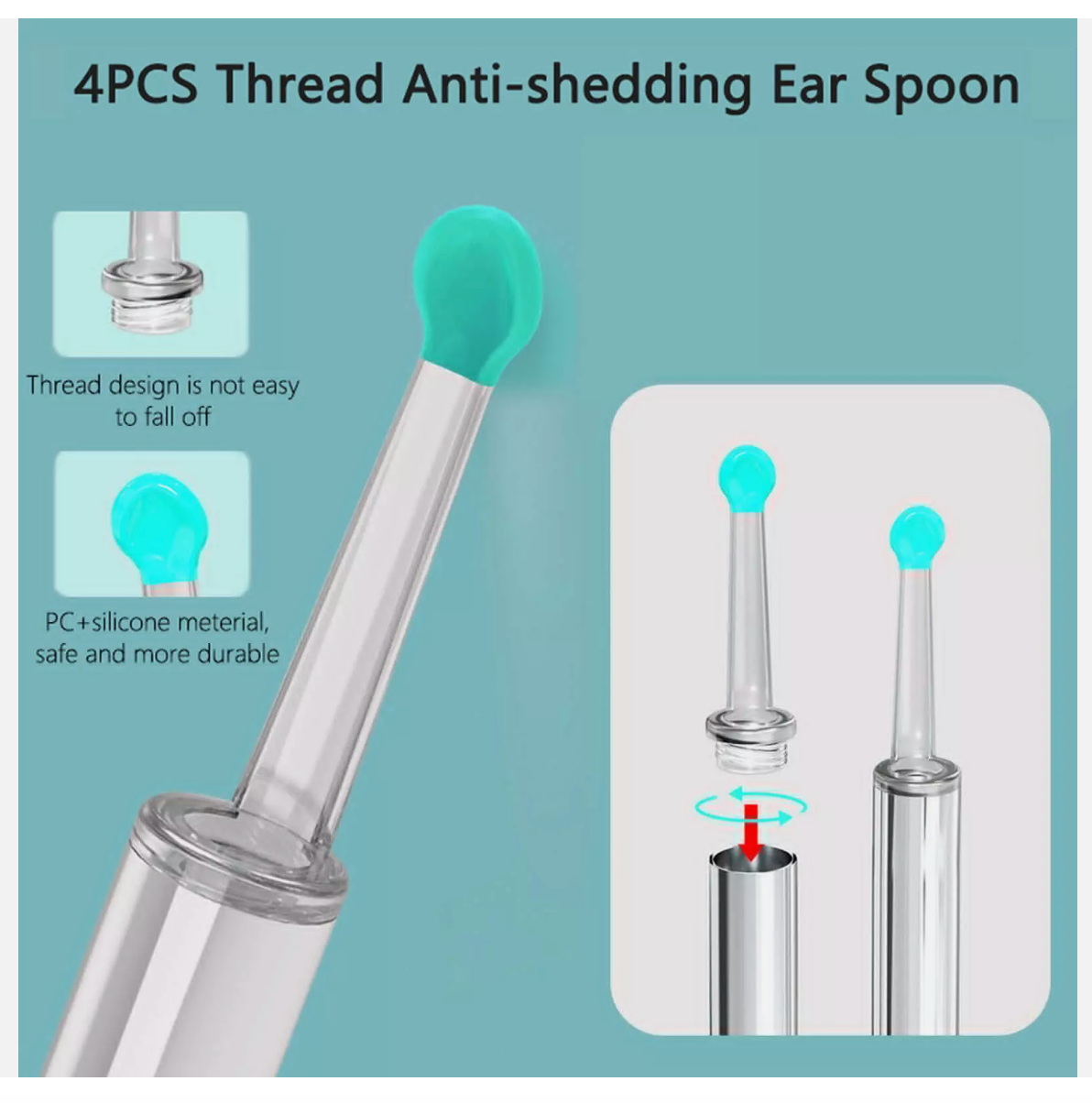 Ear Wax Remover Ear Cleaner Removal Camera Cleaning Pick Tool LED Light Scoop