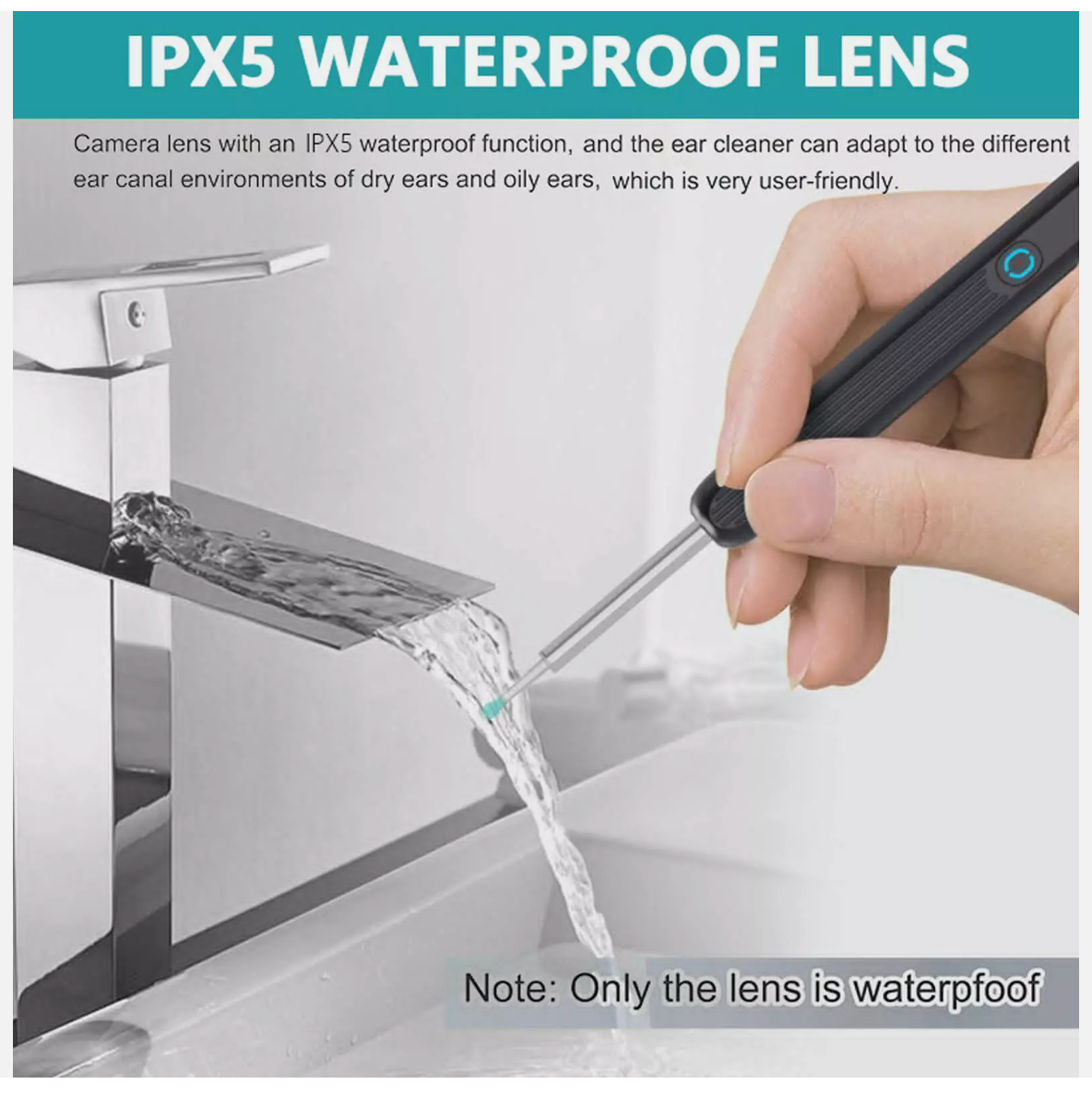 Ear Wax Remover Ear Cleaner Removal Camera Cleaning Pick Tool LED Light Scoop