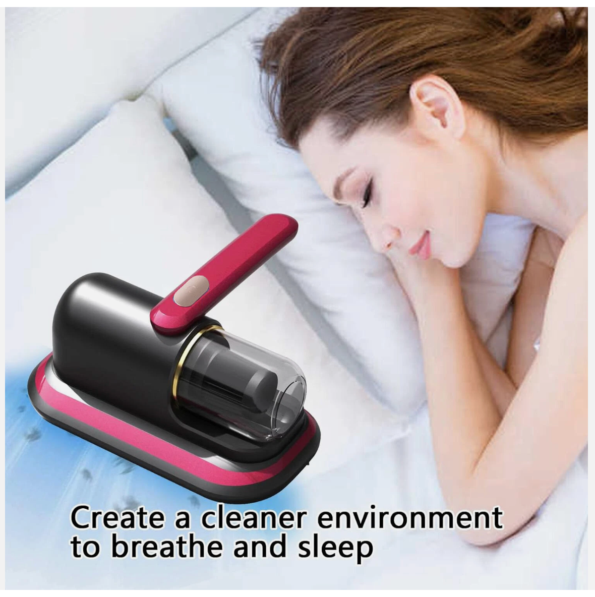 Cordless Dust Mite Remover Vacuum UV Cleaner 10000kpa Home Bed Sofa Mattress Kit